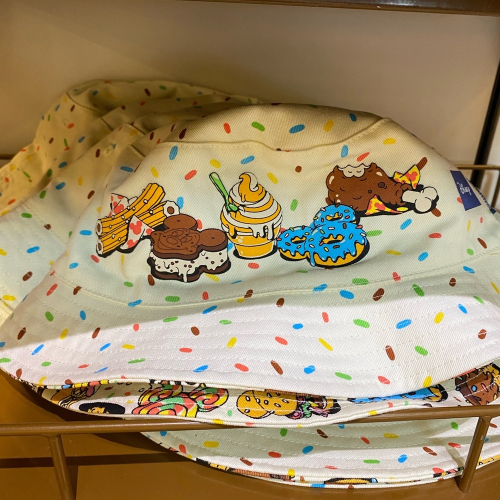 Exclusive 2024 Disney Parks Snacks Collection Double Sided Bucket Hat NEW